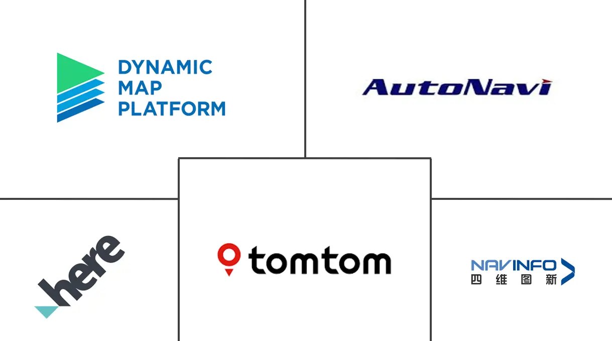 自动驾驶汽车市场规模和份额的高清地图