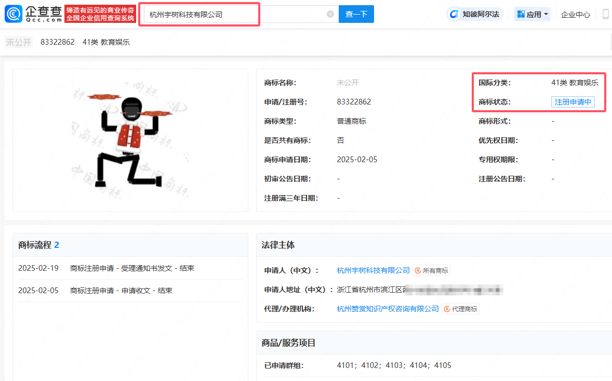 宇树注册秧歌机器人、秧Bot商标 宇树注册秧歌机器人、秧Bot商标(图1)