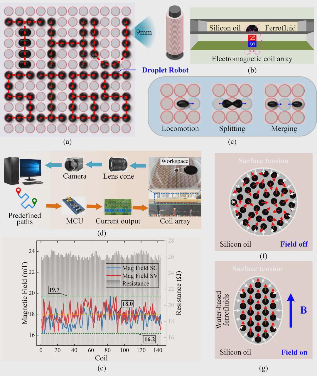 T-RO收录！清华团队可编程平台实现磁流体液滴机器人微尺度 “群体智能” 突破(图3)