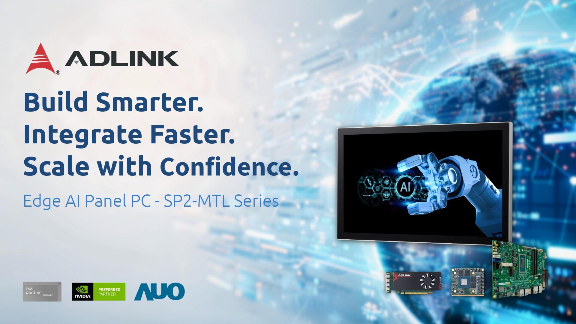 凌华科技推出 SP2-MTL 系列开放式平板电脑，配备 Intel® Core™ Ultra 和 NVIDIA® GPU 选项，适用于下一代边缘人工智能