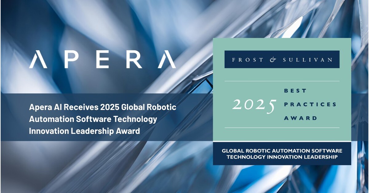 Apera AI 凭借 4D 视觉机器人荣获 2025 年 Frost & Sullivan 技术创新领导奖