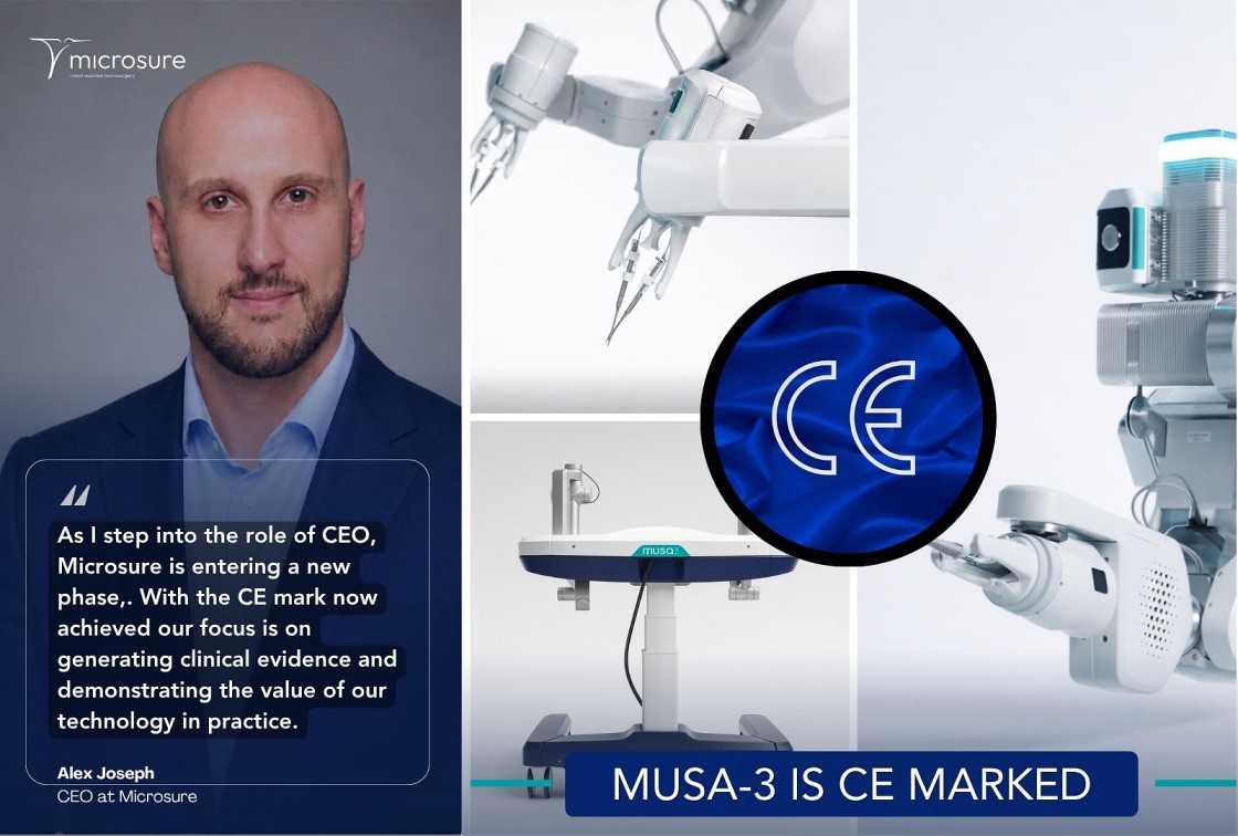 Microsure 的 MUSA-3 获得 CE 标志并任命 Alex Joseph 为首席执行官