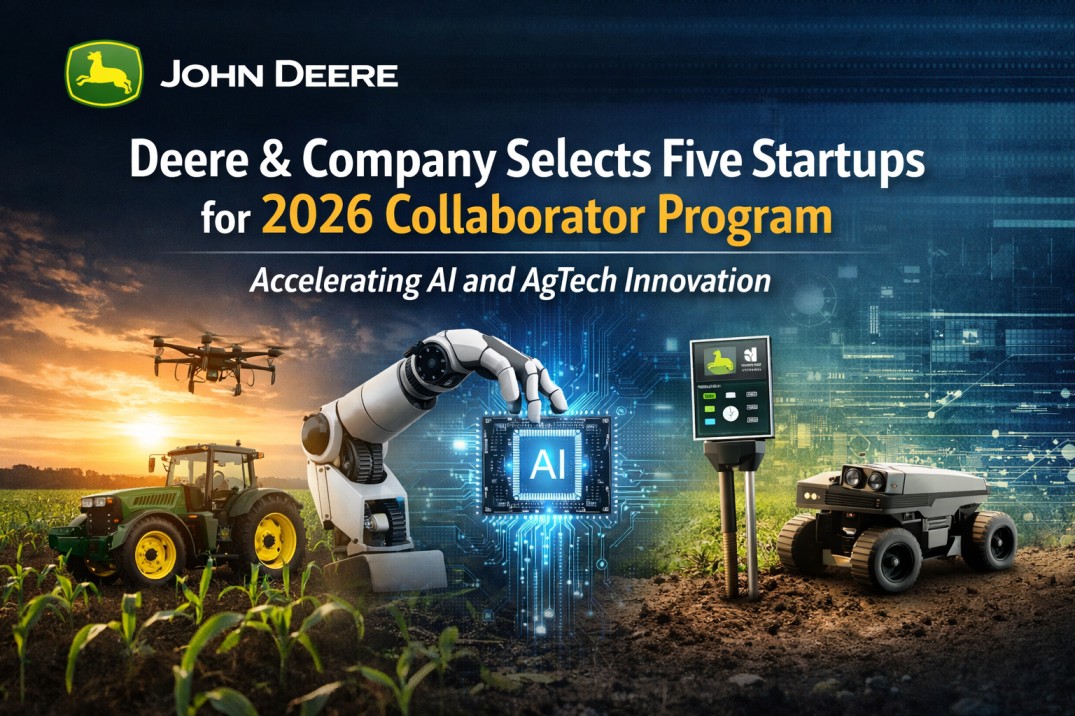 Deere & Company 指定五家初创公司参加 2026 年合作者计划，以加速人工智能和农业科技创新
