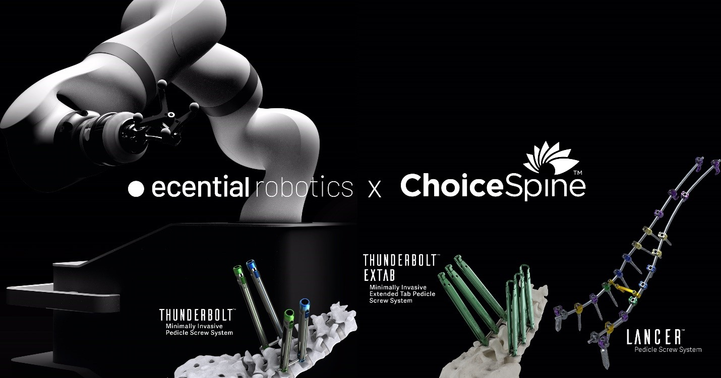 ChoiceSpine 和 eCential Robotics 在 Op.n™ 机器人平台上推出高级脊柱手术应用程序