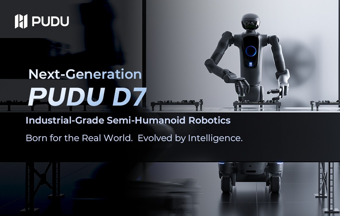 Pudu Robotics推出PUDU D7半人形机器人，用于智能工业自动化