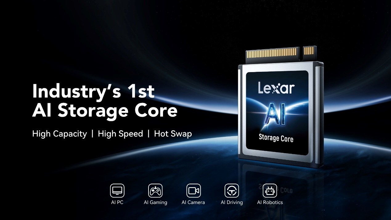 Lexar 推出业界首款 AI 存储核心，为下一代 AI PC、机器人和边缘设备提供动力
