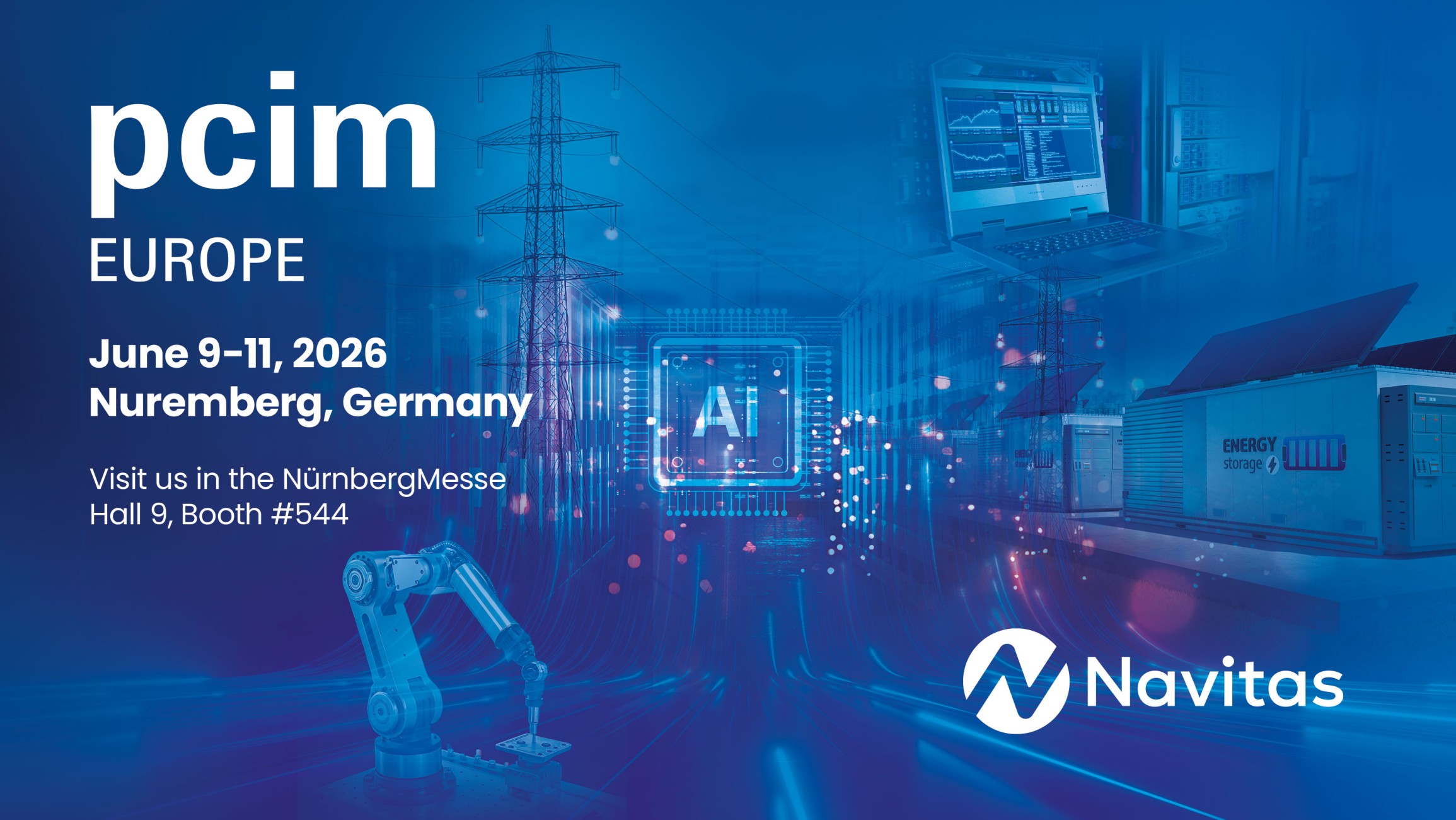 Navitas Semiconductor 将在 PCIM Europe 2026 上展示用于人工智能数据中心和电网基础设施的下一代 GaN 和 SiC 电源解决方案