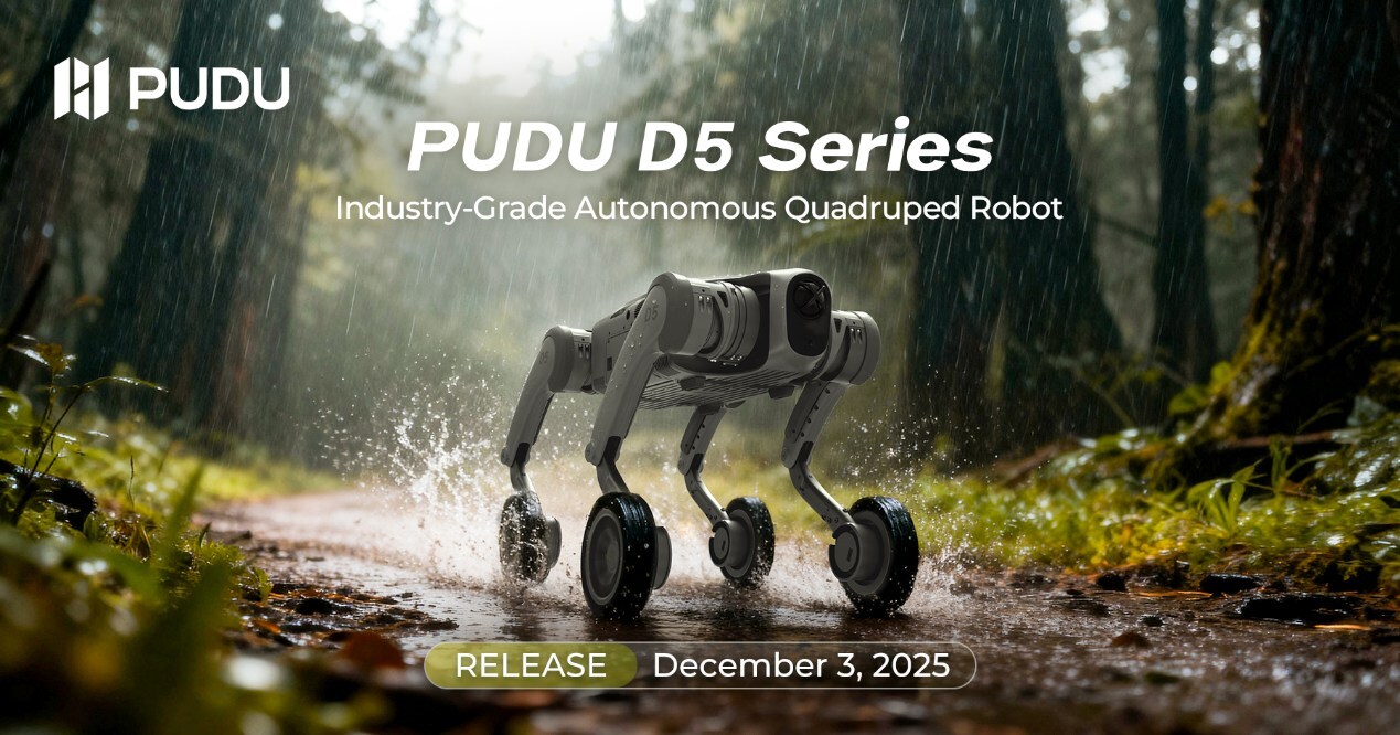 Pudu Robotics 推出 PUDU D5 系列，这是一款适用于复杂户外和工业环境的工业级自主四足机器人平台