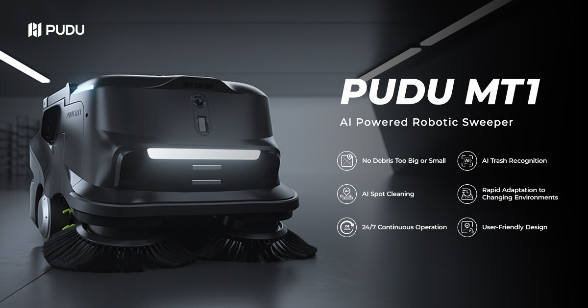 Pudu Robotics 推出人工智能驱动的 PUDU MT1 机器人扫地机，用于大规模清洁