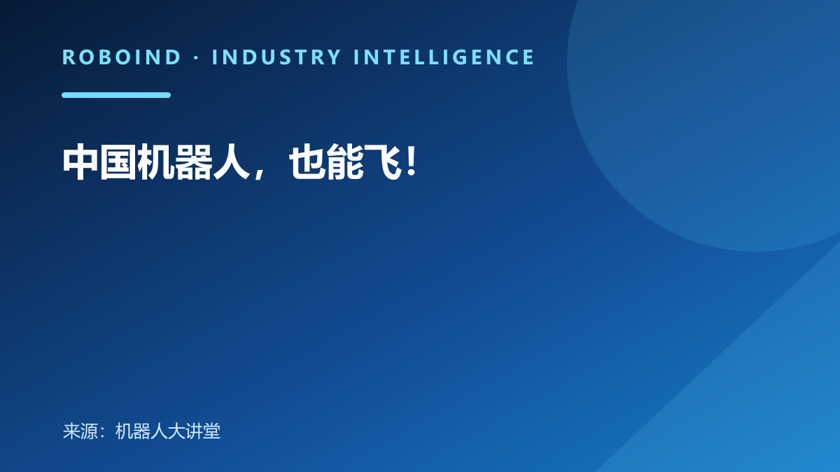 中国机器人，也能飞！