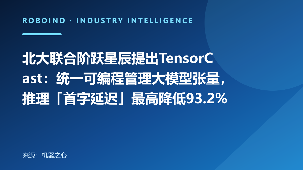 北大联合阶跃星辰提出TensorCast：统一可编程管理大模型张量，推理「首字延迟」最高降低93.2%