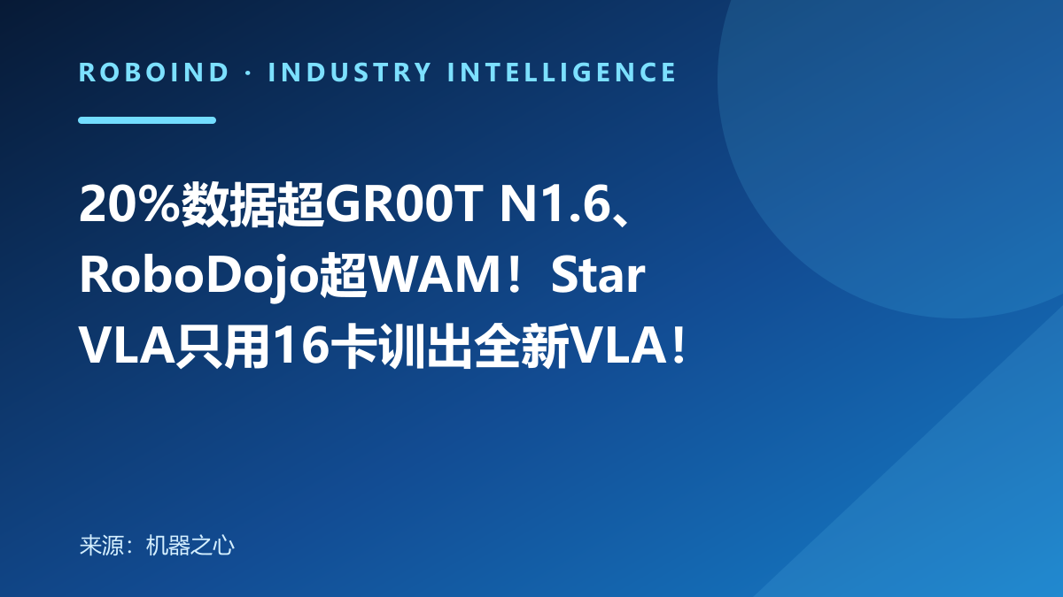20%数据超GR00T N1.6、RoboDojo超WAM！StarVLA只用16卡训出全新VLA！