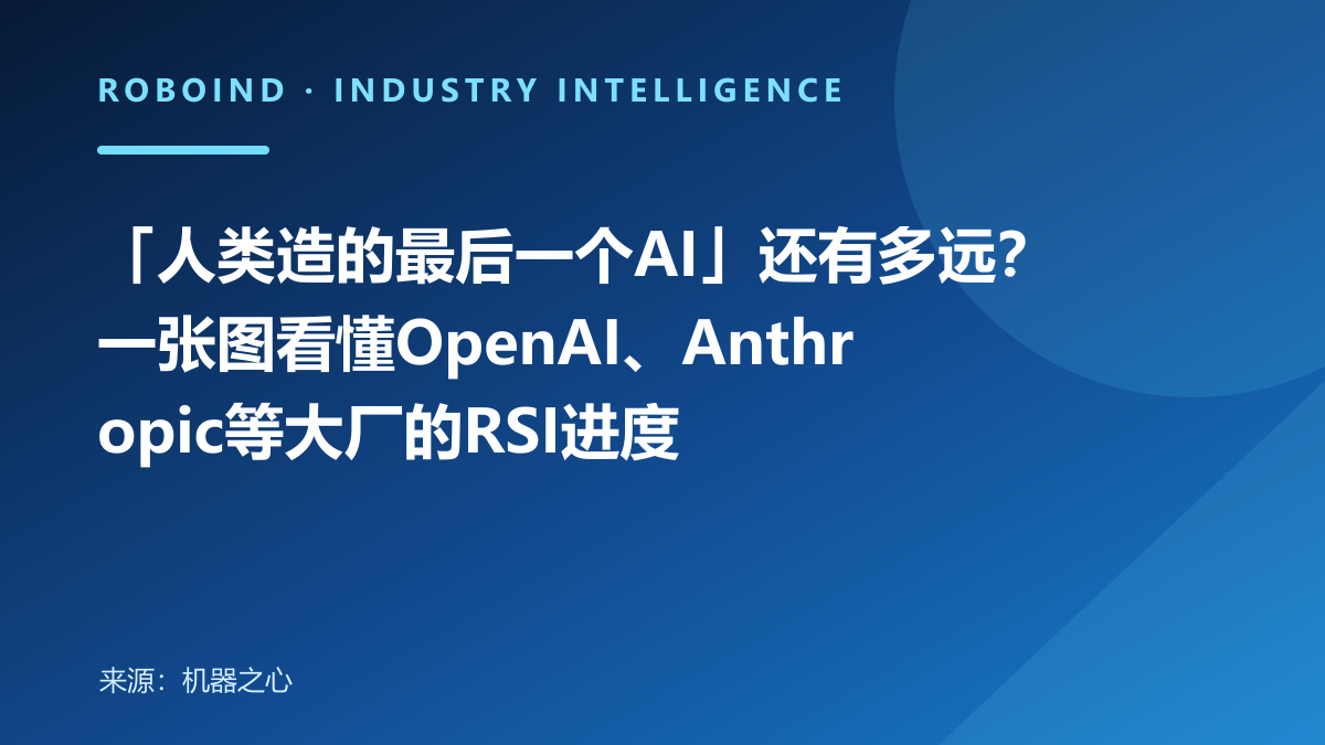 「人类造的最后一个AI」还有多远？一张图看懂OpenAI、Anthropic等大厂的RSI进度