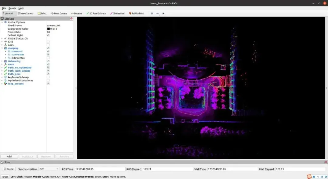 3D 激光 SLAM 实时建图效果