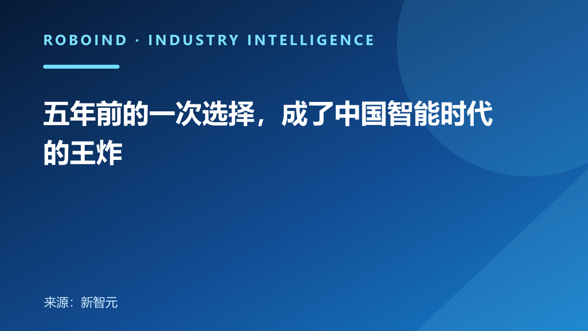 五年前的一次选择，成了中国智能时代的王炸