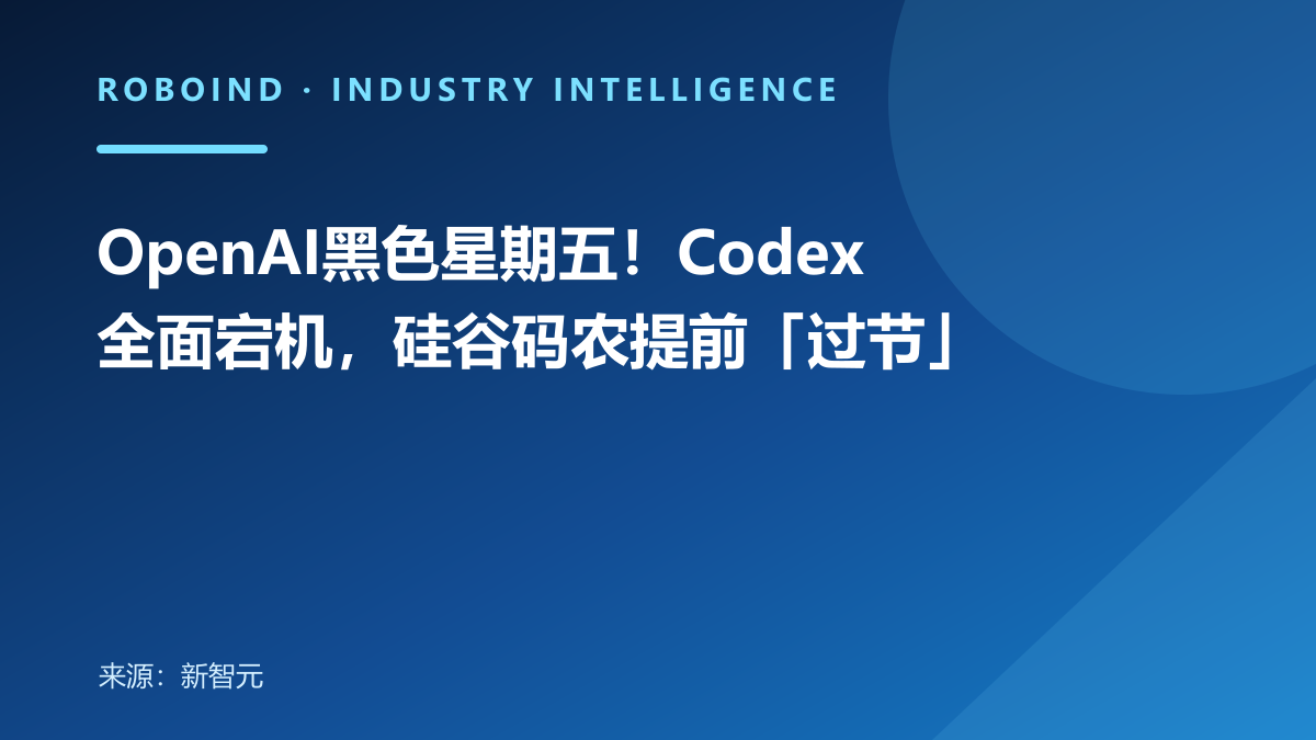 OpenAI黑色星期五！Codex全面宕机，硅谷码农提前「过节」