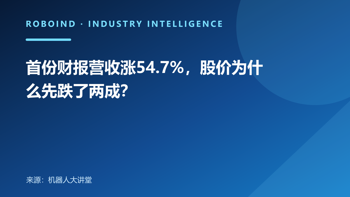 首份财报营收涨54.7%，股价为什么先跌了两成？