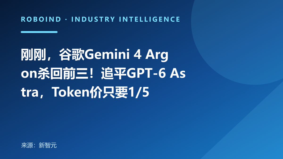 刚刚，谷歌Gemini 4 Argon杀回前三！追平GPT-6 Astra，Token价只要1/5