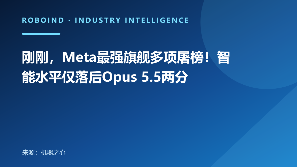 刚刚，Meta最强旗舰多项屠榜！智能水平仅落后Opus 5.5两分