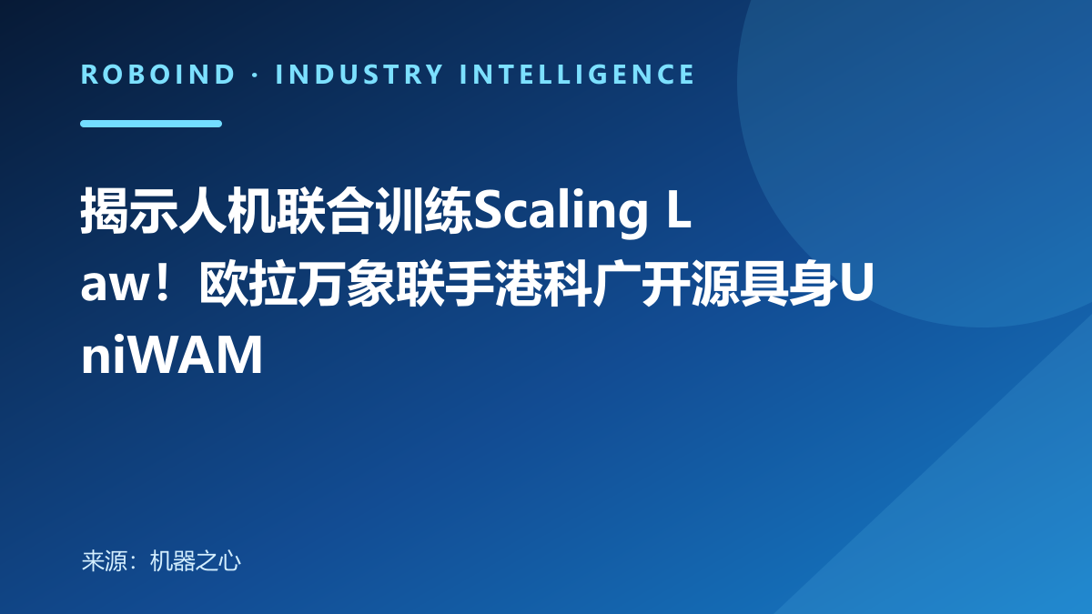 揭示人机联合训练Scaling Law！欧拉万象联手港科广开源具身UniWAM