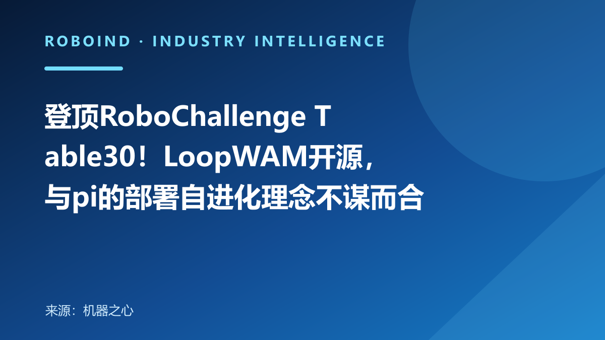 登顶RoboChallenge Table30！LoopWAM开源，与pi的部署自进化理念不谋而合