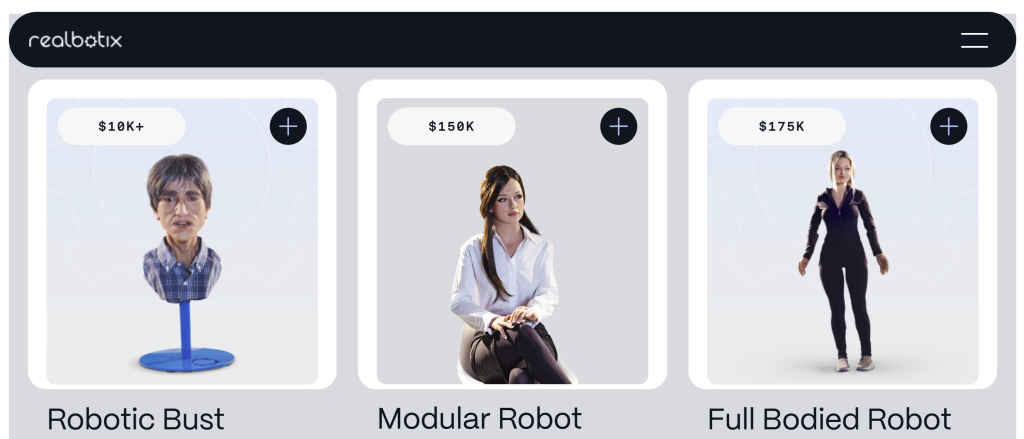 Realbotix Robotic AI Enabled Bust | Humanoid Robot