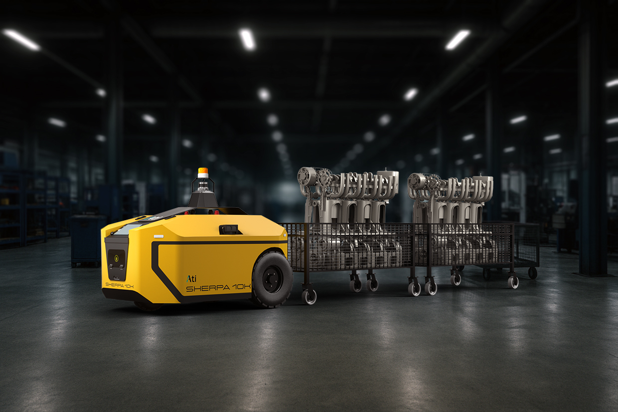 Ati Robotics Sherpa 10K Autonomous Trolley Tugger AMR