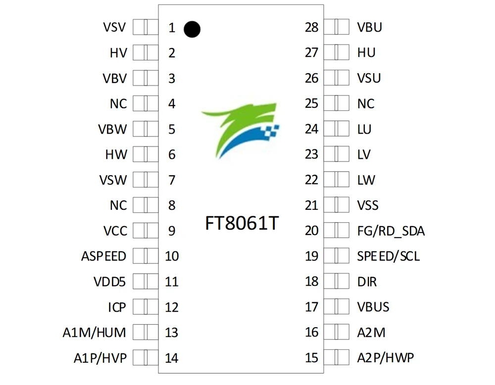 FT8061 三相无刷直流电机驱动芯片