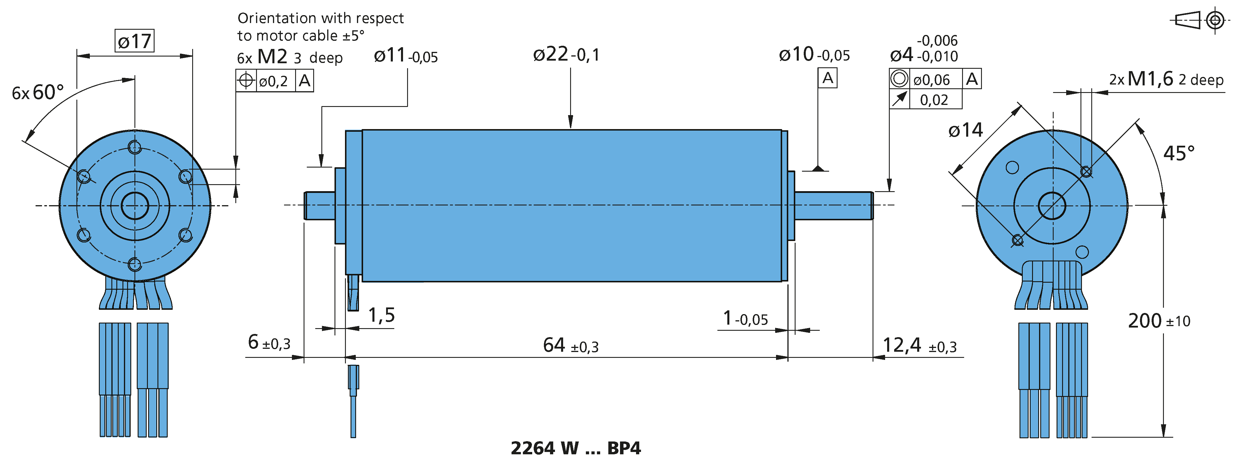 FAULHABER 2264W024BP4 Brushless DC Servomotor