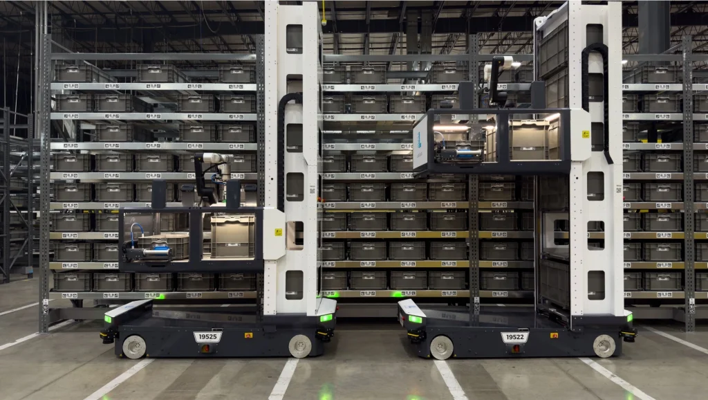 Locus Array deployed against standard warehouse racking