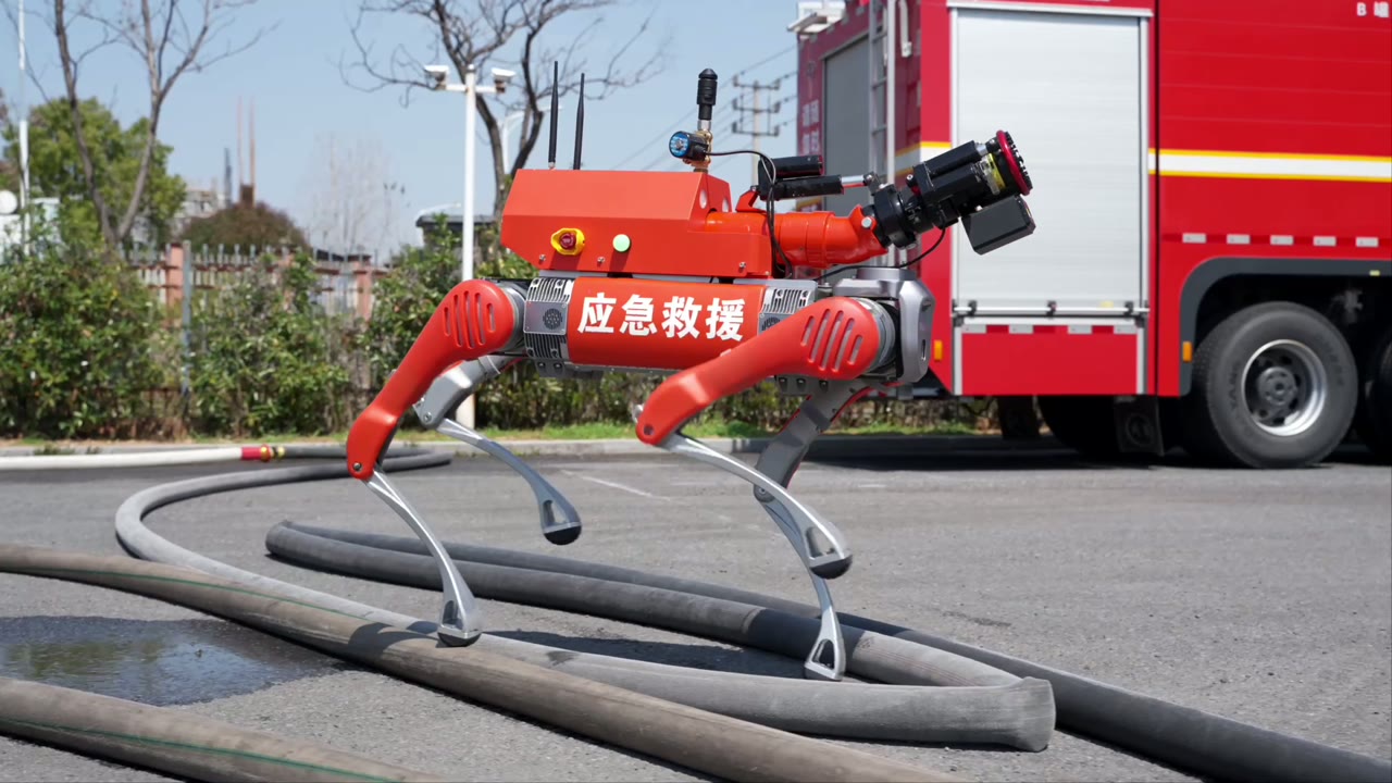 四足机器人高流量消防水炮