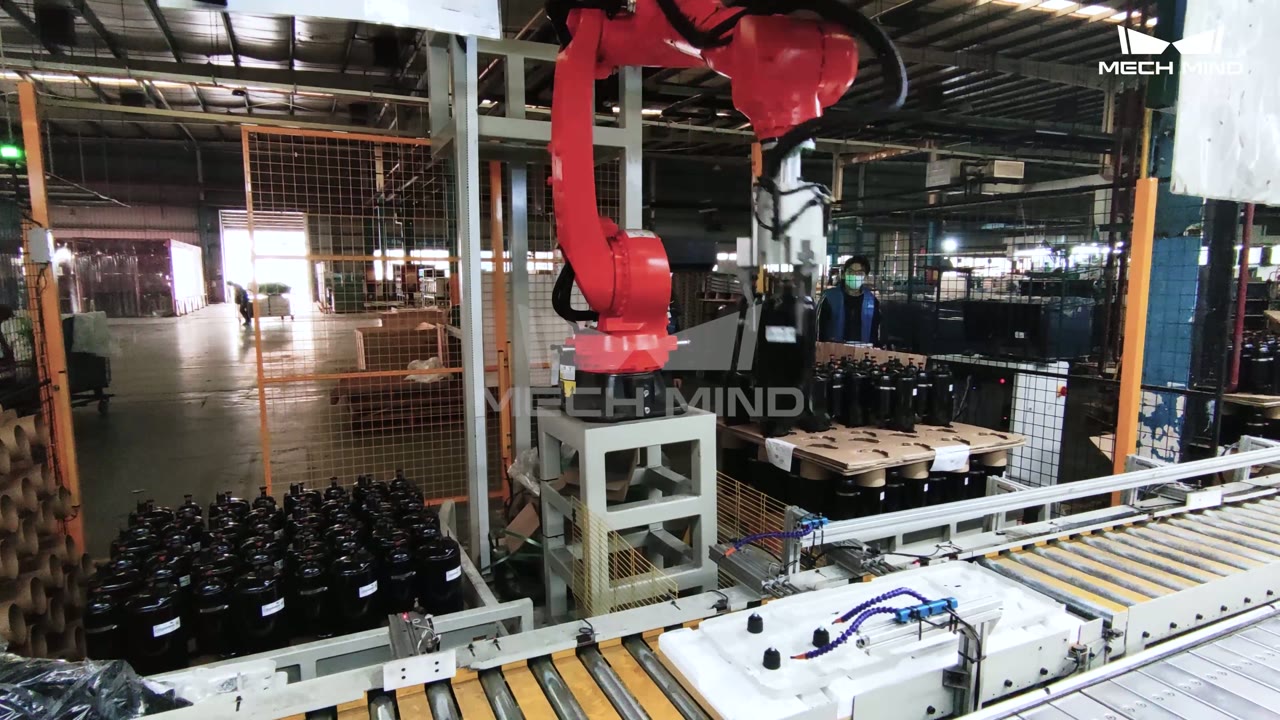 某大型家电厂-视觉引导压缩机上料