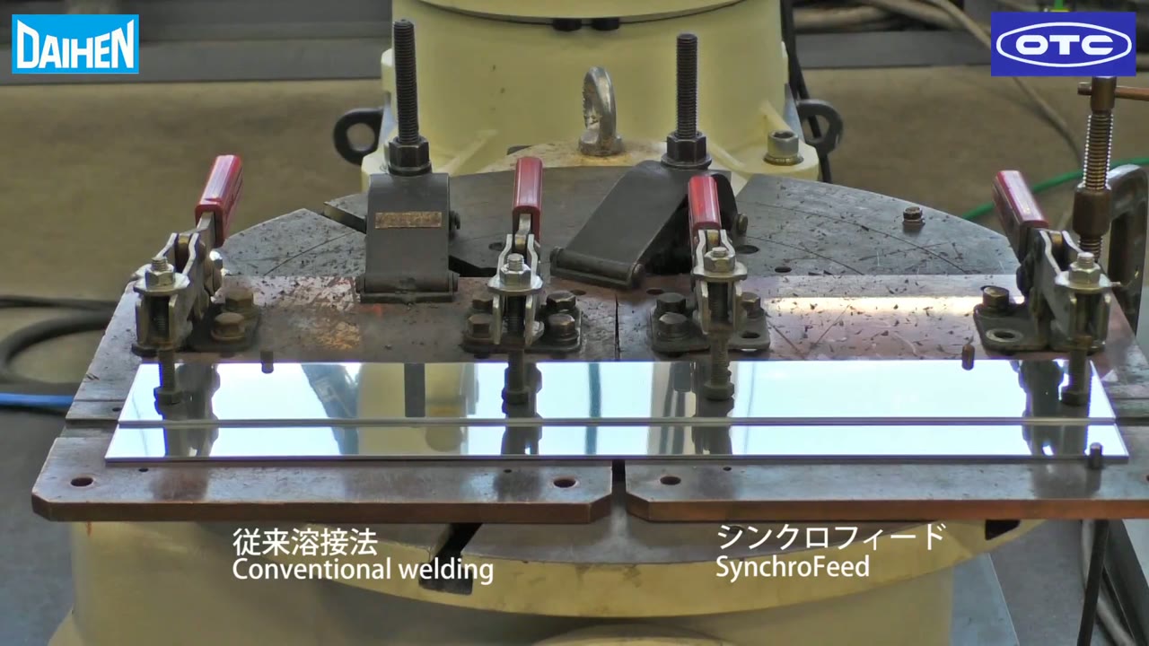Synchro Feed焊接系统04 不锈钢t2mm搭接角焊的极低飞溅焊接