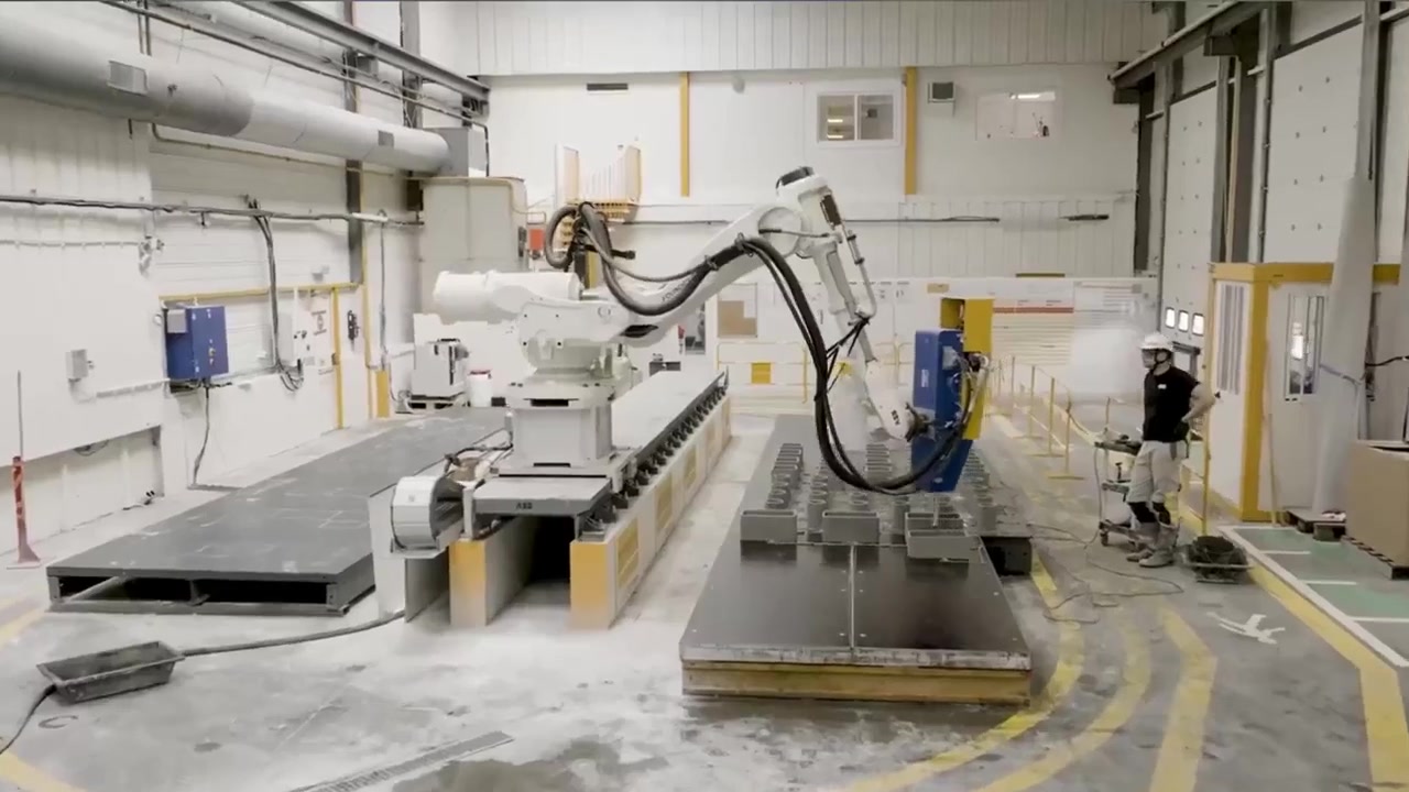 XtreeE机器人3D打印混凝土管线预留盒