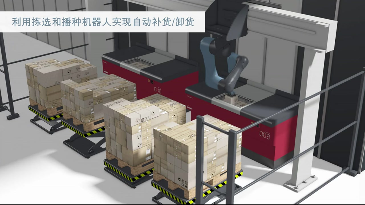 卡迪斯AutoStore与仓库物流系统集成动画