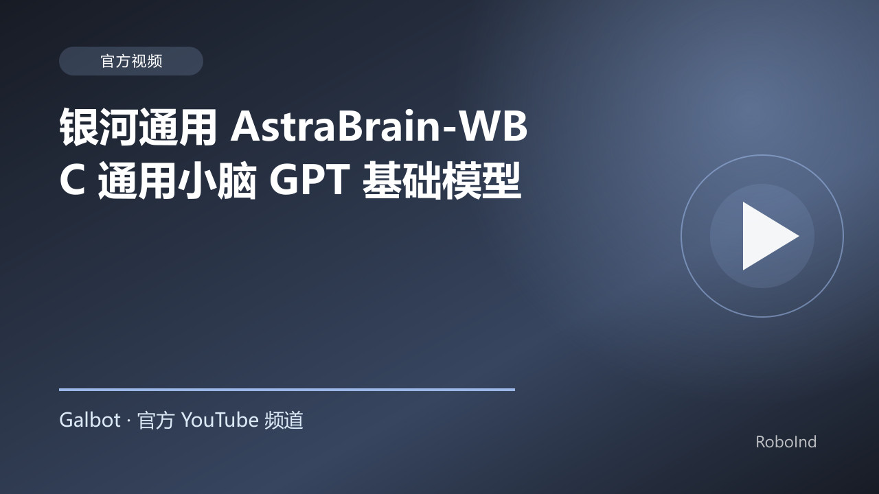 银河通用 AstraBrain-WBC 通用小脑 GPT 基础模型