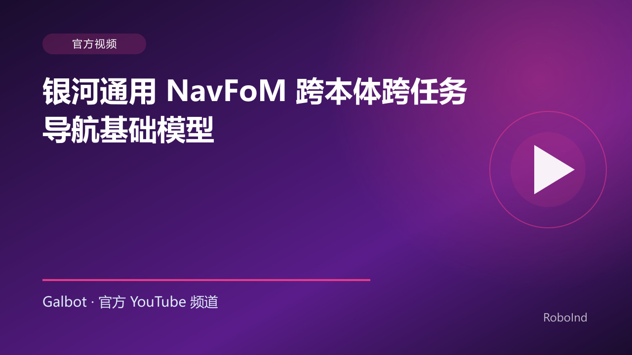 银河通用 NavFoM 跨本体跨任务导航基础模型