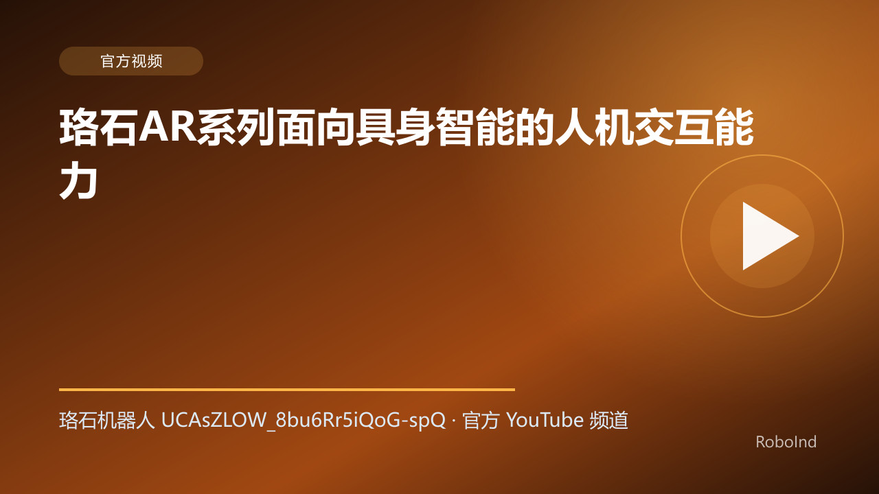 珞石AR系列面向具身智能的人机交互能力