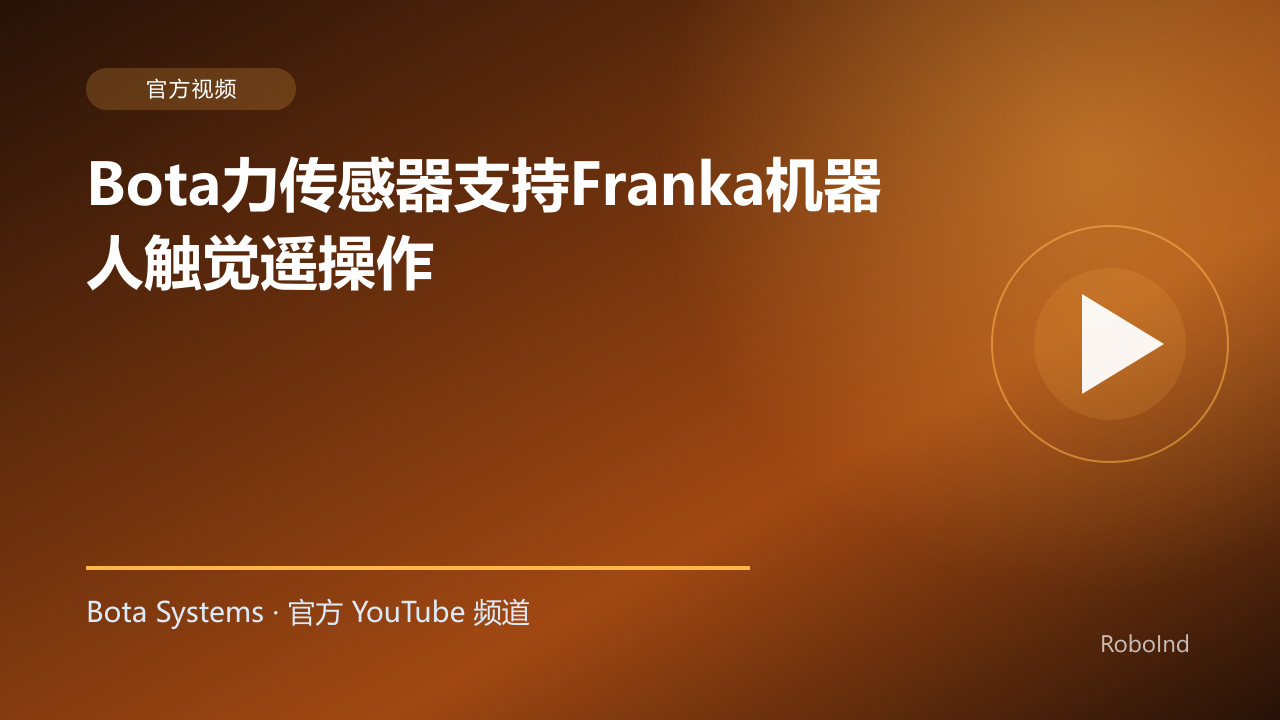 Bota力传感器支持Franka机器人触觉遥操作