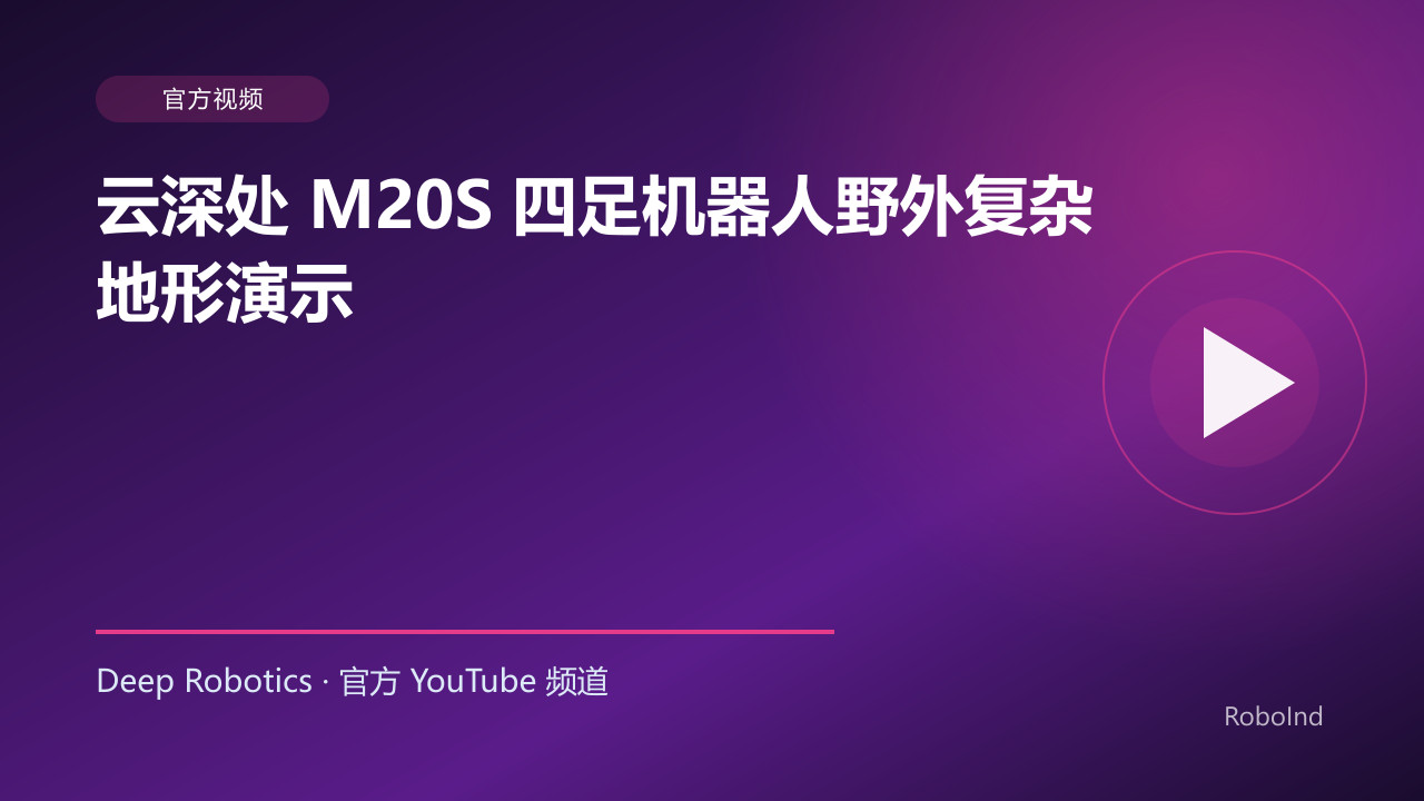 云深处 M20S 四足机器人野外复杂地形演示