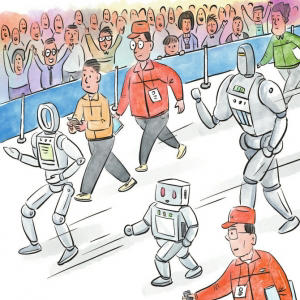 机器人参加马拉松比赛,为什么需要人陪跑?(图1) 机器人参加马拉松比赛,为什么需要人陪跑?(图1)