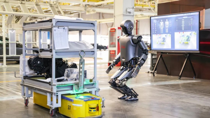 北汽新能源携手优必选,享界超级工厂迎来首位人形机器人质检员Walker S1(图3) 北汽新能源携手优必选,享界超级工厂迎来首位人形机器人质检员Walker S1(图3)