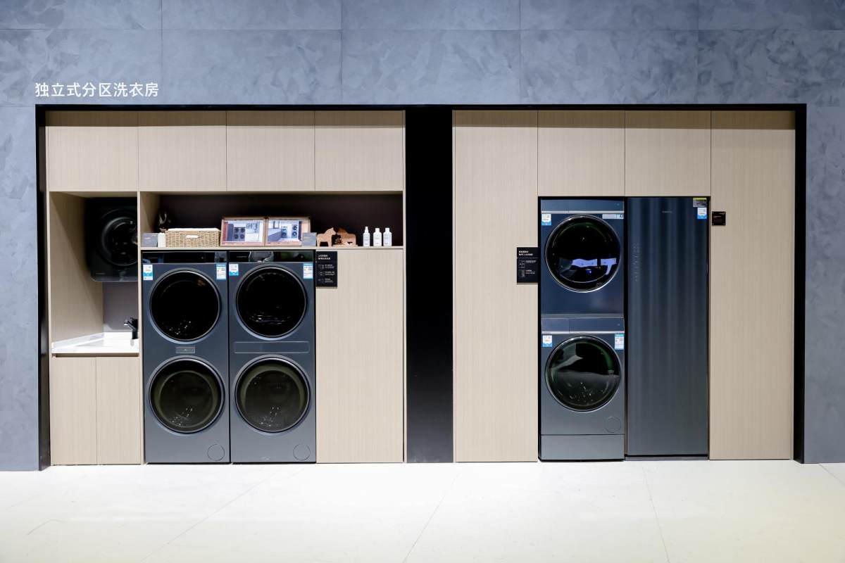 一体嵌入、分区养护！卡萨帝AWE首推分区洗衣房(图2)