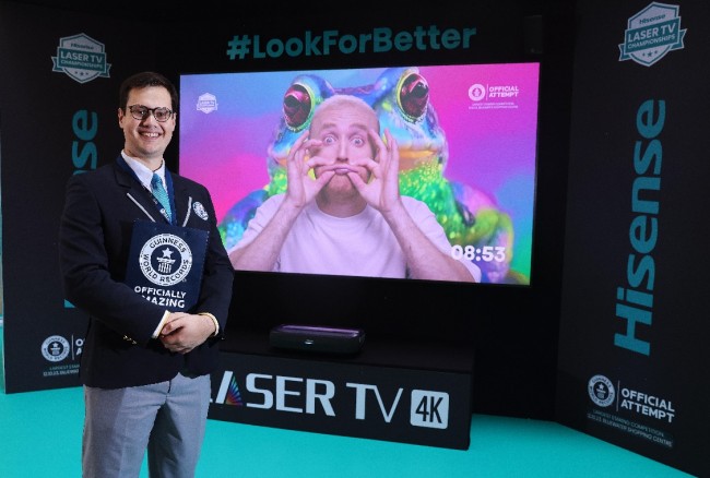 海信激光电视创下吉尼斯世界纪录™称号！(图2)