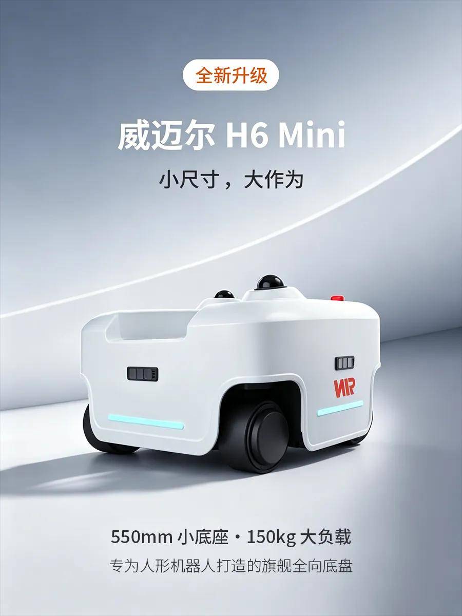 仅550mm的小底座！威迈尔H6Mini，为人形机器人装上稳得住的下半身(图1)