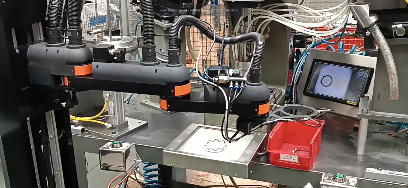 Automated ring insert and quality control with SCARA robot