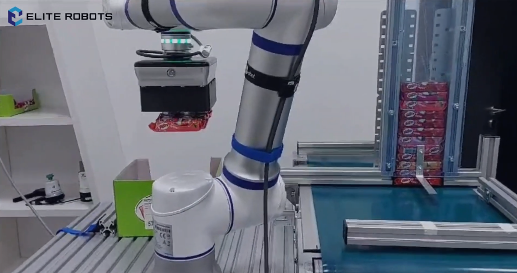 Elite Robots CS66 multi-pick & pack with suction gripper and feeder