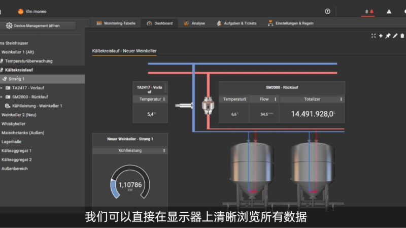 【易福门ifm】 助力德国Steinhauser酒厂，实现了冷却装置和储罐的可视化和数字化