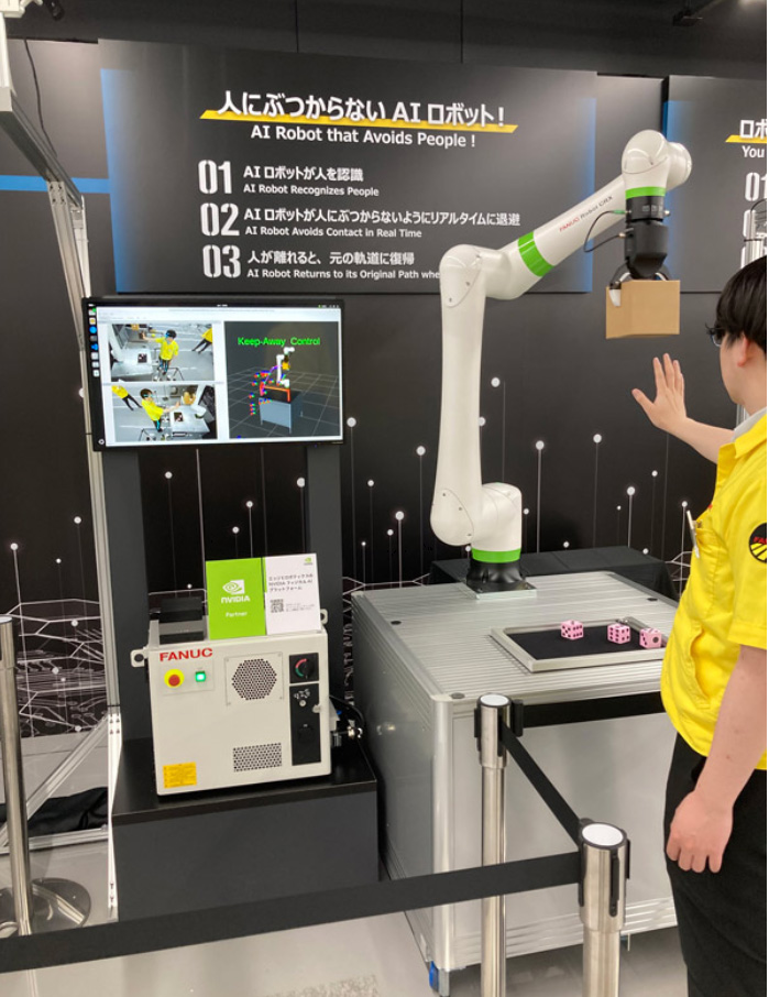 FANUC 协作机器人,使用由 NVIDIA Jetson Thor 提供支持的 AI。