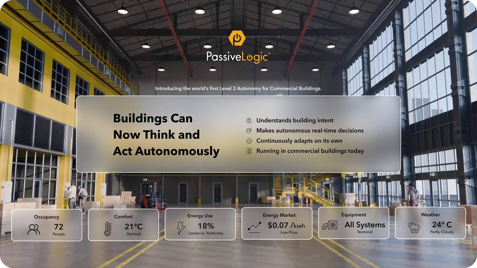 PassiveLogic 推出全球首个智能建筑 3 级自主控制平台